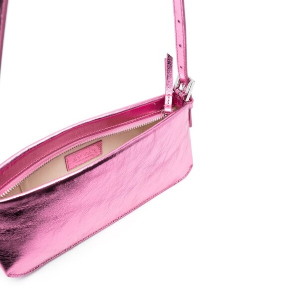 By Far Dulce Metallic Leather Shoulder Bag – Pink - Picture 4 of 9